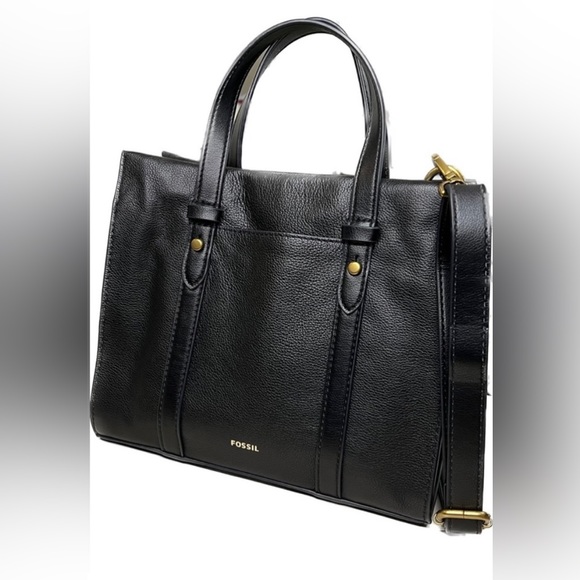 Fossil Bags Fossil Kingston Satchel Crossbody Purse In Black